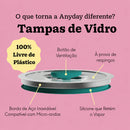 Kit de 7 Recipientes Herméticos de Vidro Borossilicato
